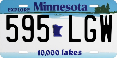 MN license plate 595LGW
