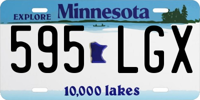 MN license plate 595LGX