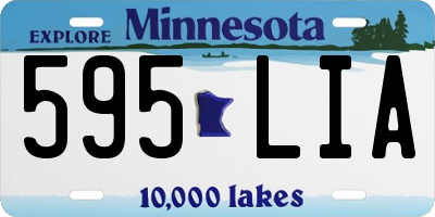 MN license plate 595LIA