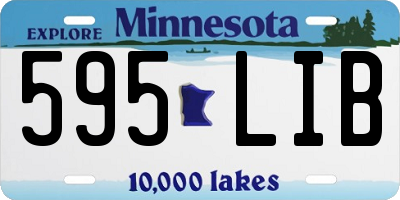 MN license plate 595LIB