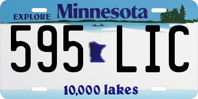 MN license plate 595LIC