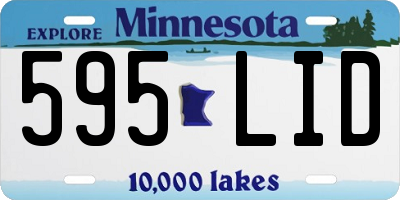 MN license plate 595LID