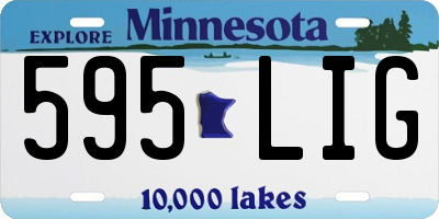 MN license plate 595LIG