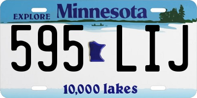 MN license plate 595LIJ
