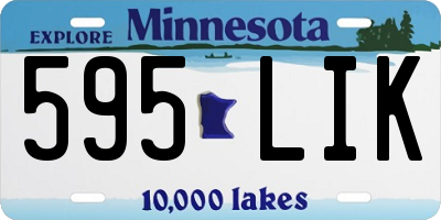 MN license plate 595LIK