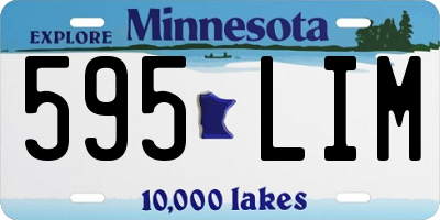 MN license plate 595LIM