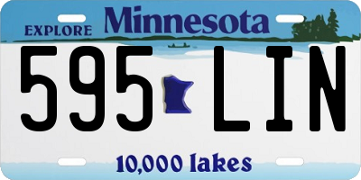 MN license plate 595LIN