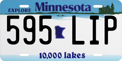 MN license plate 595LIP