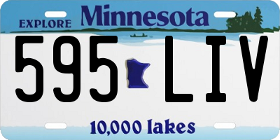 MN license plate 595LIV