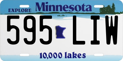 MN license plate 595LIW