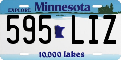 MN license plate 595LIZ