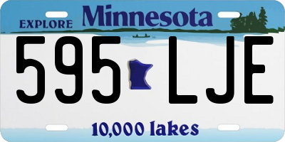 MN license plate 595LJE