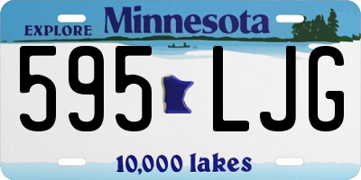 MN license plate 595LJG