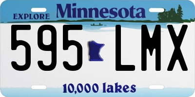 MN license plate 595LMX