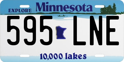 MN license plate 595LNE