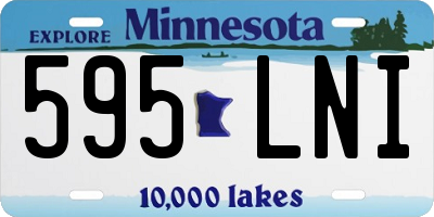 MN license plate 595LNI