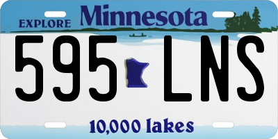 MN license plate 595LNS