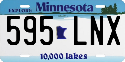 MN license plate 595LNX