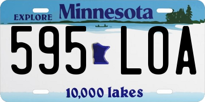 MN license plate 595LOA