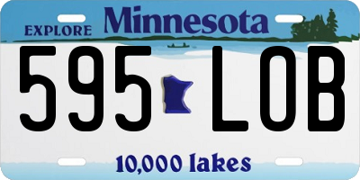 MN license plate 595LOB