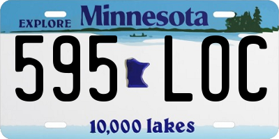 MN license plate 595LOC