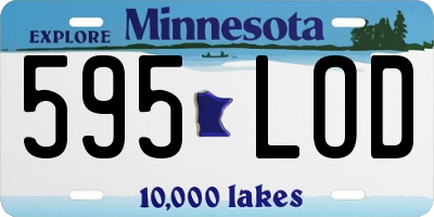 MN license plate 595LOD