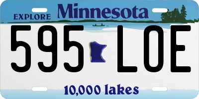 MN license plate 595LOE