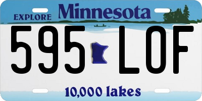 MN license plate 595LOF
