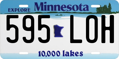 MN license plate 595LOH