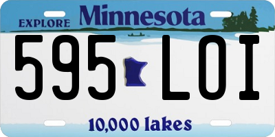 MN license plate 595LOI