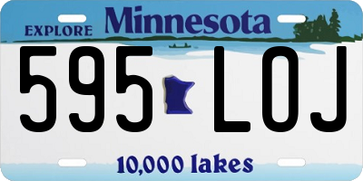 MN license plate 595LOJ
