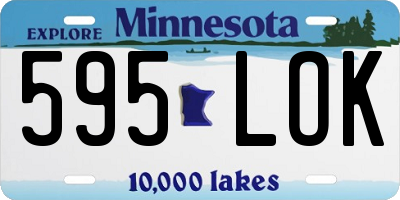 MN license plate 595LOK