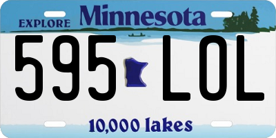 MN license plate 595LOL