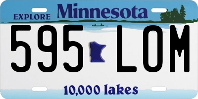 MN license plate 595LOM