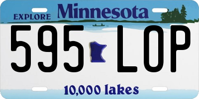 MN license plate 595LOP