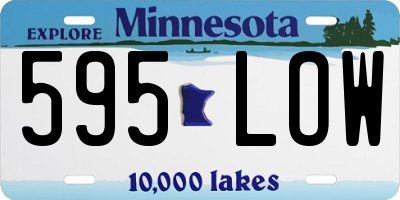 MN license plate 595LOW