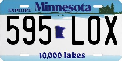 MN license plate 595LOX
