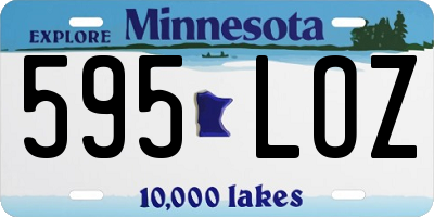 MN license plate 595LOZ