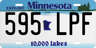 MN license plate 595LPF