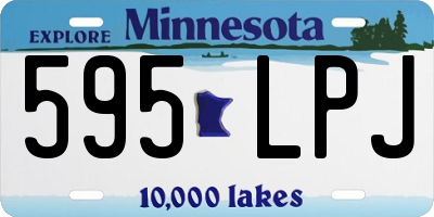 MN license plate 595LPJ