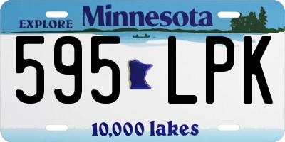MN license plate 595LPK