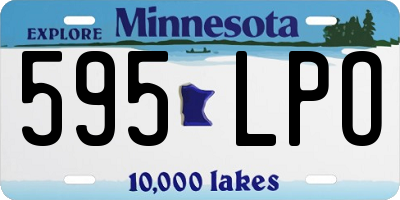 MN license plate 595LPO