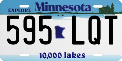 MN license plate 595LQT