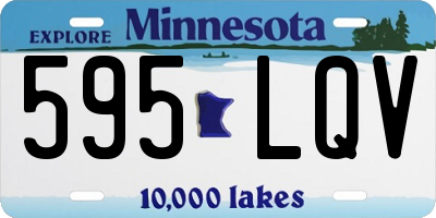 MN license plate 595LQV