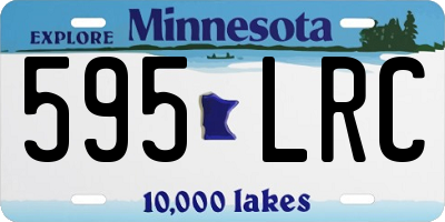 MN license plate 595LRC
