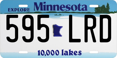 MN license plate 595LRD