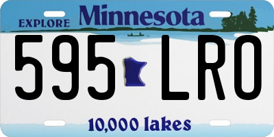 MN license plate 595LRO