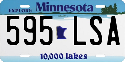 MN license plate 595LSA