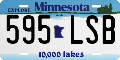 MN license plate 595LSB