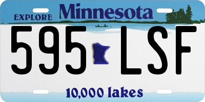 MN license plate 595LSF
